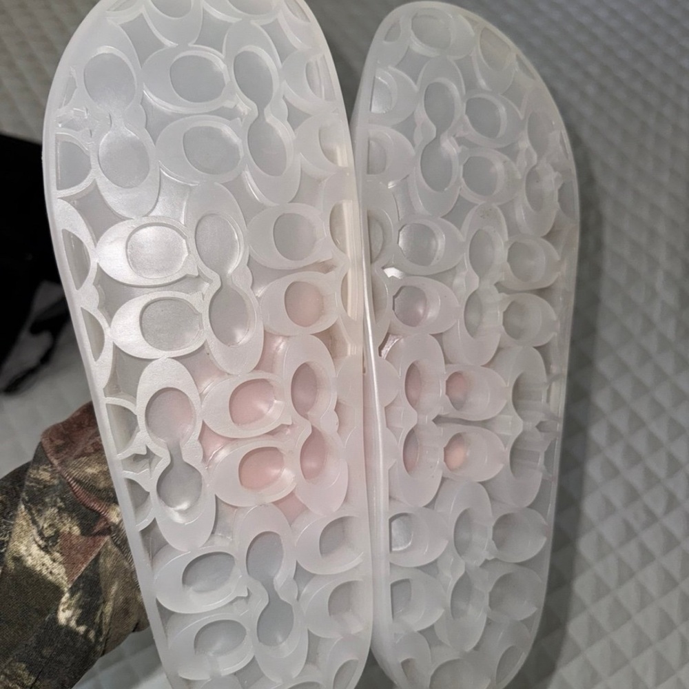 🔥Coach Translucent Champagne Slide Sandals RARE 100% auth - Picture 4 of 5